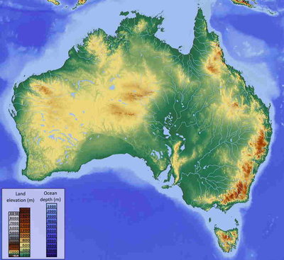 AuthorHans Braxmeier https://commons.wikimedia.org/wiki/File:Reliefmap_of_Australia.png